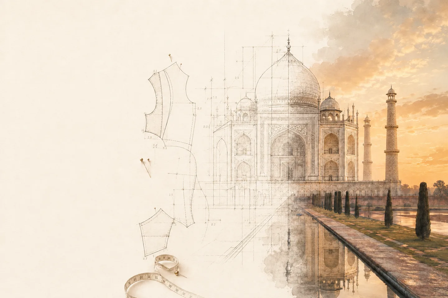 Taj Mahal entre jardines